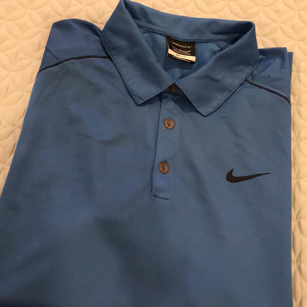 Nike Men’s Large Blue Sports Polo